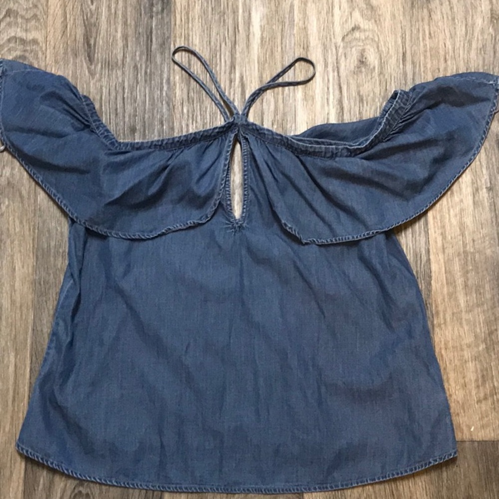 🌸2/$20 EUC Express Denim Off the Shoulder Top M